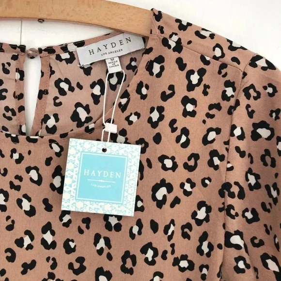 NWT Hayden Los Angeles Leopard Asymmetrical Swing Dress - Picture 5 of 6